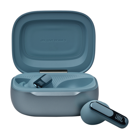 EARBUDS / JBL LIVE BEAM 3 TWS / BT 5.3 / 12HRS + 36HRS CASE / 6 BUILT-IN MIC / 10MM DYNAMIC DRIVER / IP55 / 1.45-INCH TOUCHSCREEN DISPLAY / 1 YR