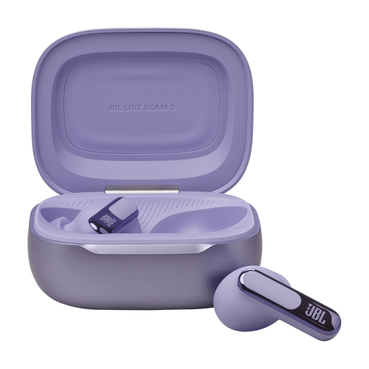 EARBUDS / JBL LIVE BEAM 3 TWS / BT 5.3 / 12HRS + 36HRS CASE / 6 BUILT-IN MIC / 10MM DYNAMIC DRIVER / IP55 / 1.45-INCH TOUCHSCREEN DISPLAY / 1 YR