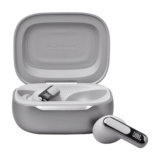 EARBUDS / JBL LIVE BEAM 3 TWS / BT 5.3 / 12HRS + 36HRS CASE / 6 BUILT-IN MIC / 10MM DYNAMIC DRIVER / IP55 / 1.45-INCH TOUCHSCREEN DISPLAY / 1 YR