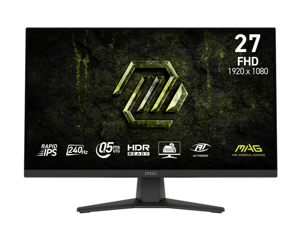 GAMING MONITOR MSI MAG 272F X24 / 27" IPS / 1920x1080@240HZ FHD / 300NITS (HDR 10) / 0.05MS(GTG) / HDMI 2.0, DP 1.2 / 3Y WARRANTY