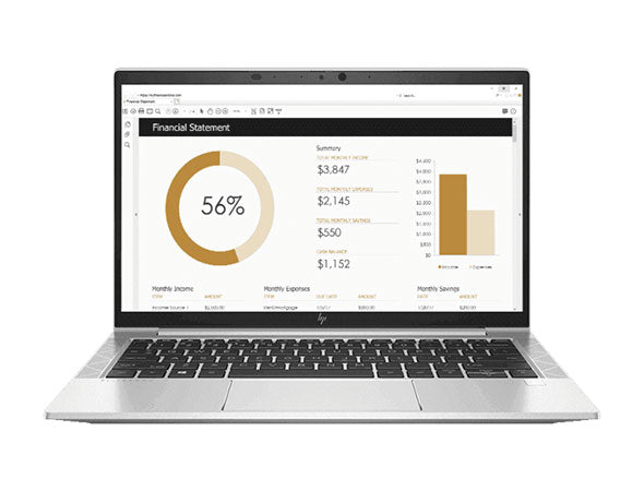 HP EliteBook 830 G8 13.3, Core i7-1185G7, 16GB DDR4 RAM, 512GB SSD, WIN 11 PRO & MS OFFICE PRO. (2ND HAND USED)