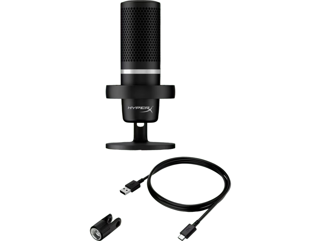MICROPHONE / HYPERX DUOCAST RGB LIGHTING / USB / BLACK / HPRX-4P5E2AA, 2YEARS WARRANTY