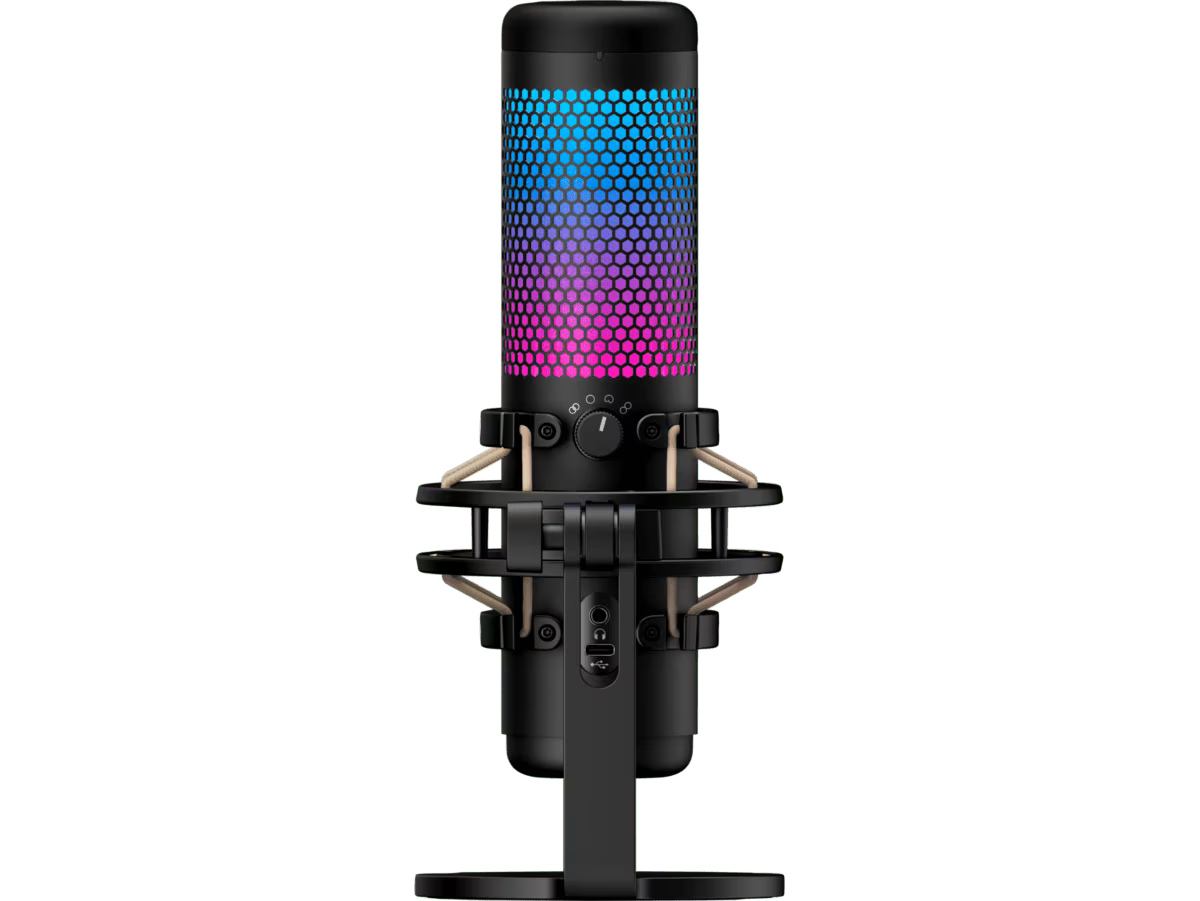 HyperX QuadCast S USB Gaming Microphone - Black Grey & White, 2Years Warranty.