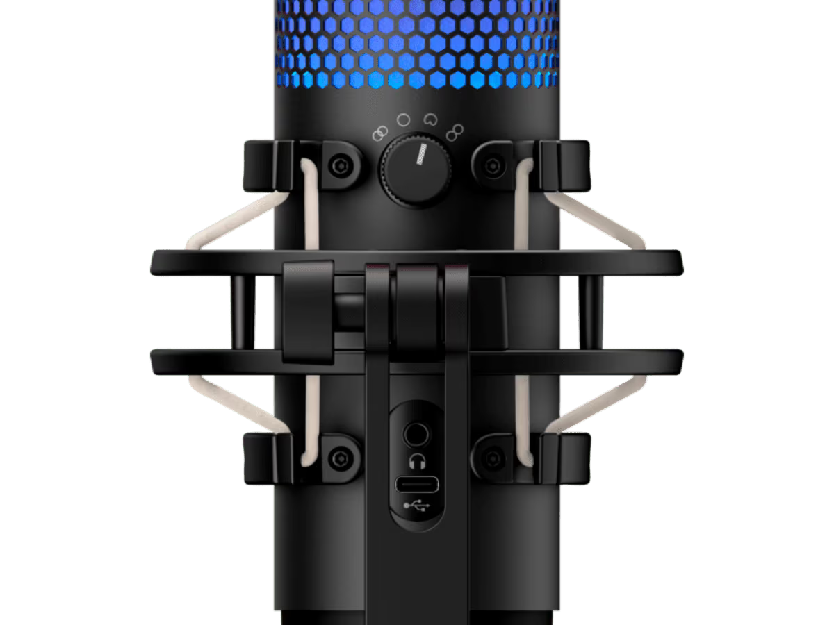 HyperX QuadCast S USB Gaming Microphone - Black Grey & White, 2Years Warranty.