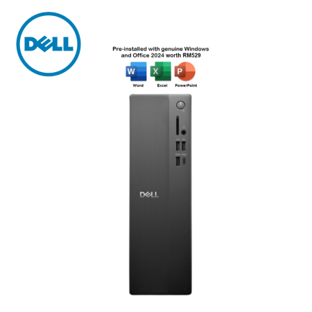 Dell Slim Desktop PC set with 24" Monitor - SE2425HM, ECS1250-i514400-8GB-512GB-W11 Slim Desktop PC set with 24" Monitor (i5-14400, 8GB / 16GB, 512GB SSD, Intel, W11PRO, HS+M365)