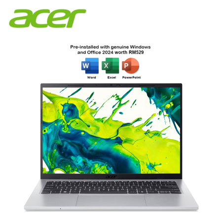 Acer Aspire Go 14 AG14-72P-526S 14" WUXGA Laptop Pure Silver (C5-120U, 16GB, 512GB SSD, Intel, W11, HS+M365)