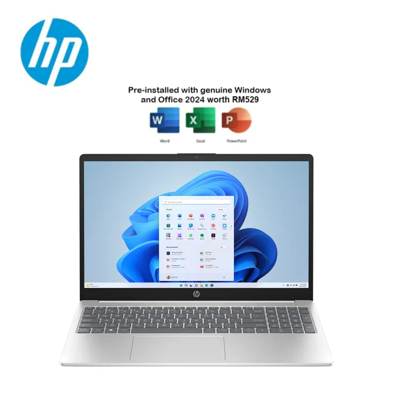 HP 15-FD1232TU 15.6" FHD Laptop White (CU5-125H, 16GB, 512GB SSD, Intel, W11, HS+M365)