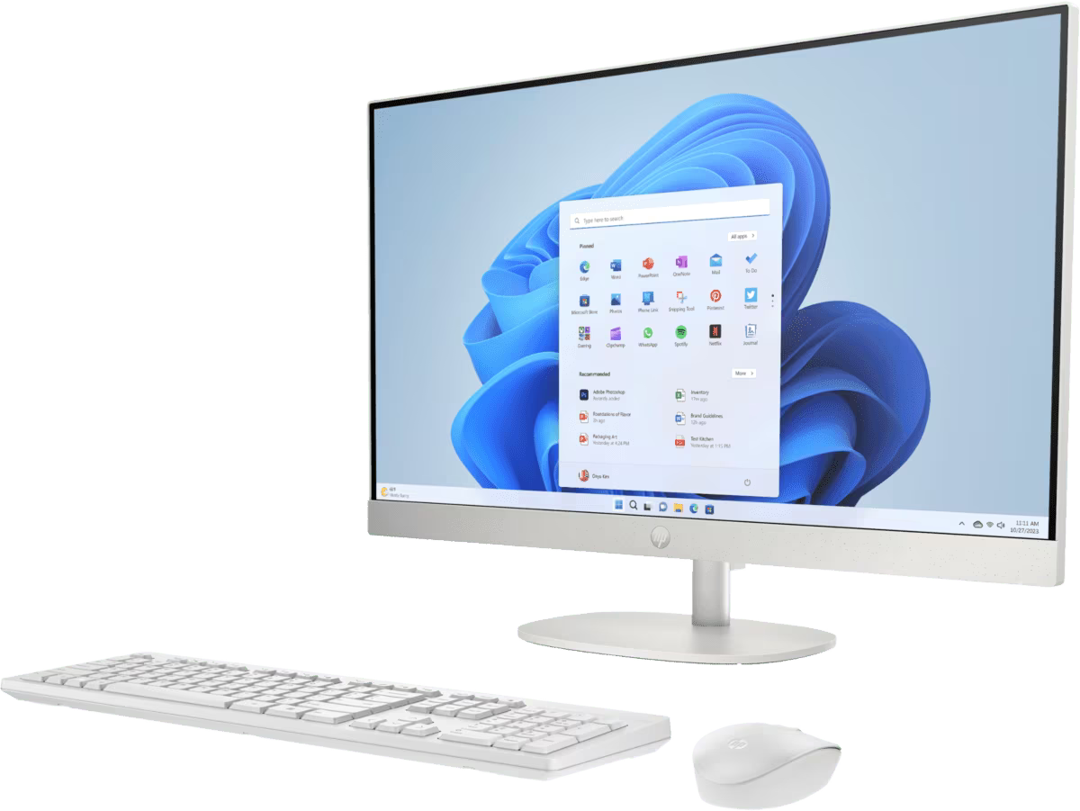 HP 24-cr0138d 23.8" FHD All-in-One Desktop PC Shell White ( i5-1334U, 8GB, 512GB SSD, Intel, W11, HS+M365 )