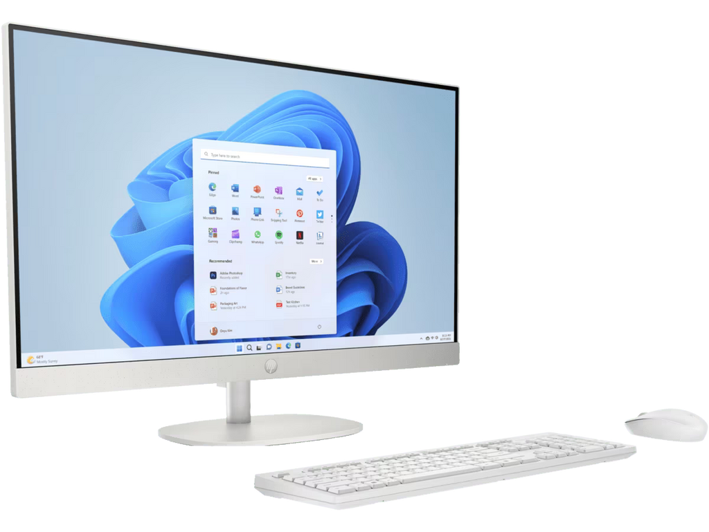 HP 24-cr0138d 23.8" FHD All-in-One Desktop PC Shell White ( i5-1334U, 8GB, 512GB SSD, Intel, W11, HS+M365 )