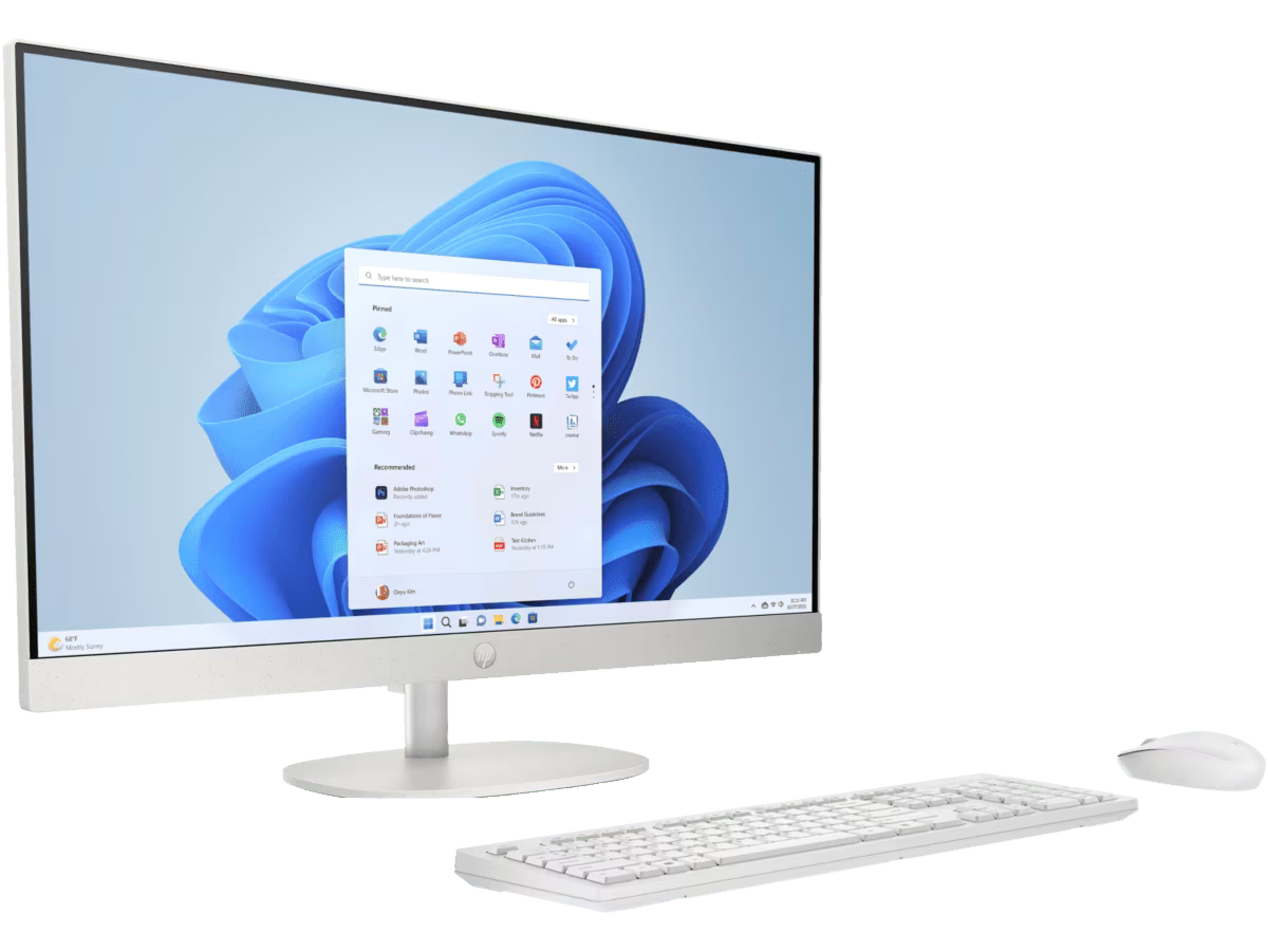 HP 24-cr0138d 23.8" FHD All-in-One Desktop PC Shell White ( i5-1334U, 8GB, 512GB SSD, Intel, W11, HS+M365 )