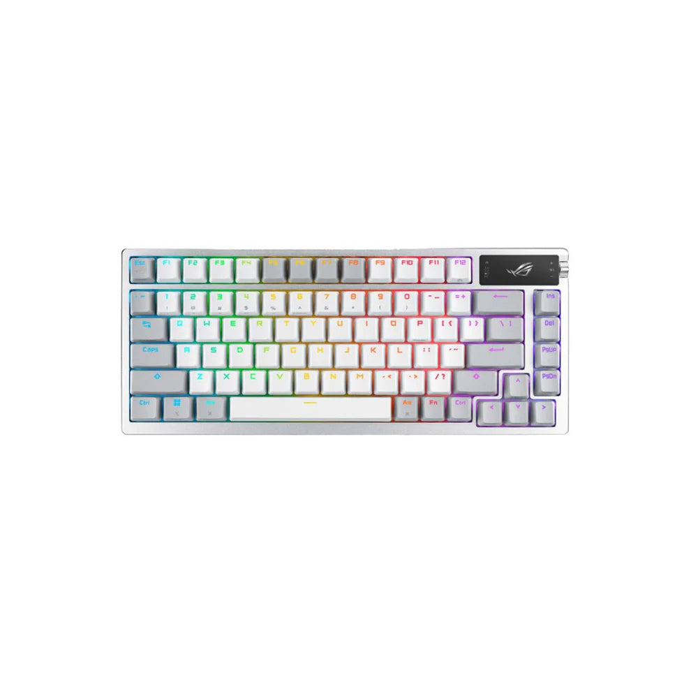 KEYBOARD / ASUS M701 ROG AZOTH GAMING KEYBOARD WIRELESS 75% / BLACK / WHITE / HOT-SWAPPABLE / NX SNOW SWITCH / 2 YEARS WARRANTY