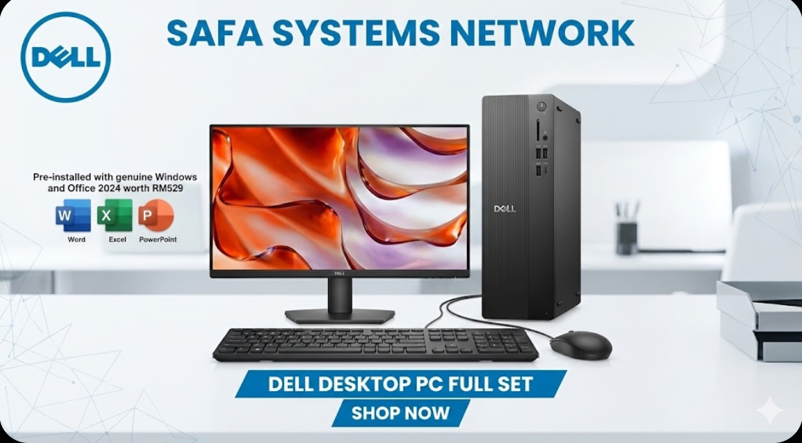 Dell Slim Desktop PC set with 24" Monitor - SE2425HM, ECS1250-i514400-8GB-512GB-W11 Slim Desktop PC set with 24" Monitor (i5-14400, 8GB / 16GB, 512GB SSD, Intel, W11PRO, HS+M365)