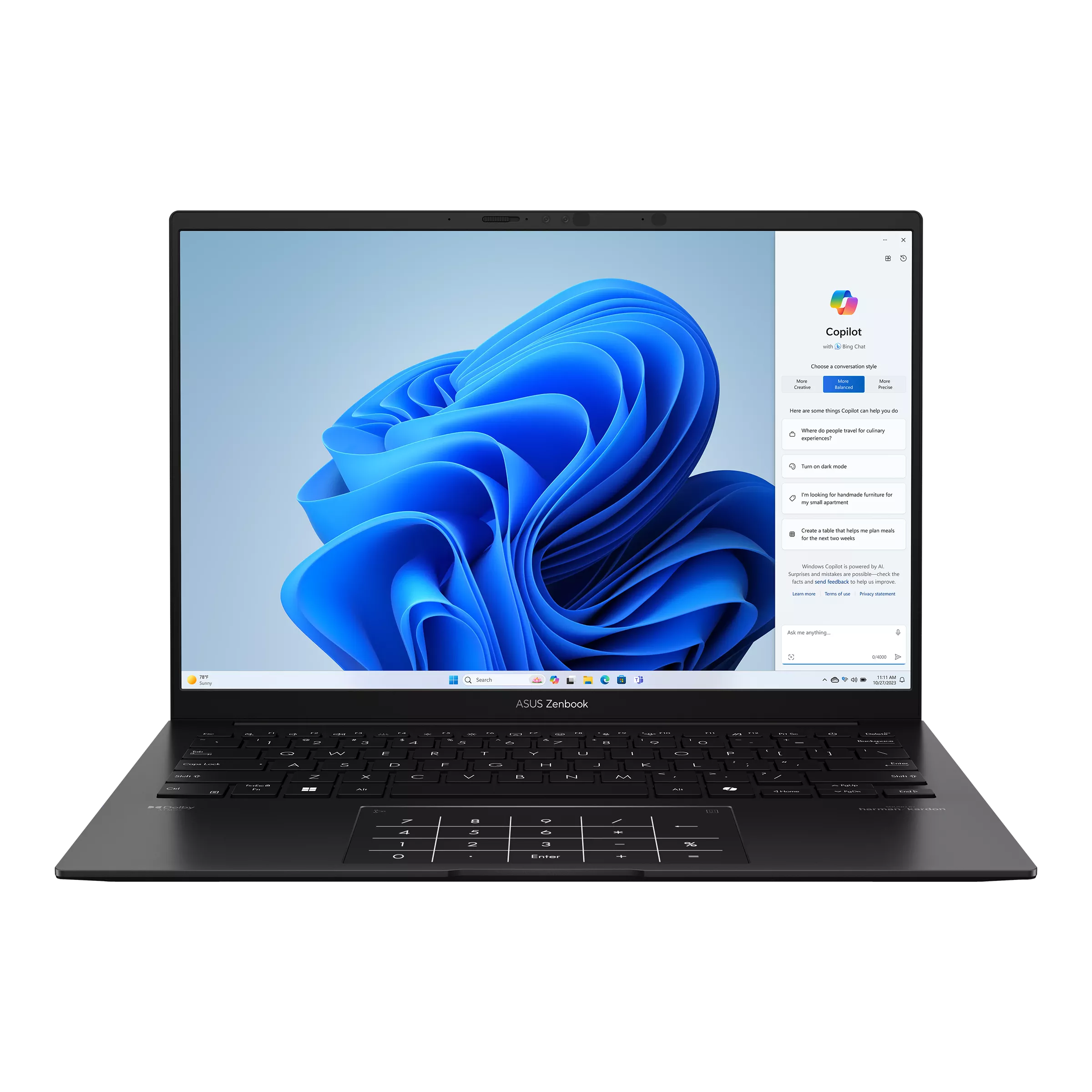 ASUS ZENBOOK 14 OLED (UM3406K-AQD112WS) AI 7-350, 16GB LPDDR5X, 512GB SSD, Radeon, 14"WUXGA 60Hz OLED, Win11H, OfficeHNS24+365 Basic Jade Black