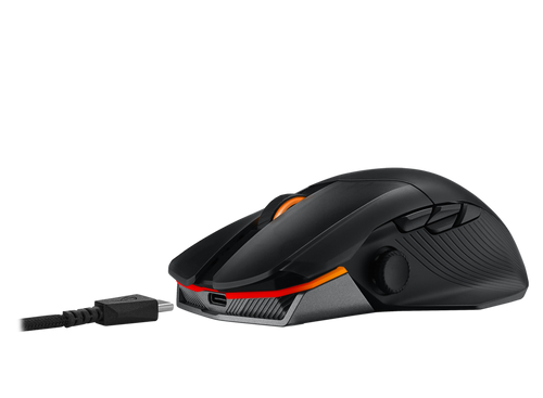 ASUS MOUSE P708 ROG CHAKRAM X ORIGIN AIMPOINT OPTICAL SENSOR / USB2.0,BT 5.2 WIRELESS / 36000 DPI / 650 IPS / 150 HRS / BLACK / 3YR /