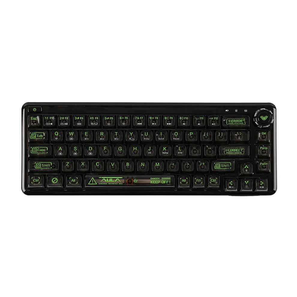 AULA F68 Transparent Mechanical Keyboard, 1 Year Warranty [Blue / Purple / White Green / White / Black]